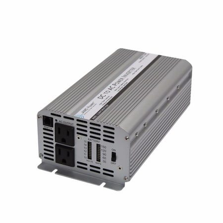 Aims Power Power Inverter, Modified Sine, 2500 W Peak, 1,250 W Continuous, 2 Outlets PWRINV1250W